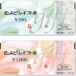 花と緑のギフト券　1,000円X10枚